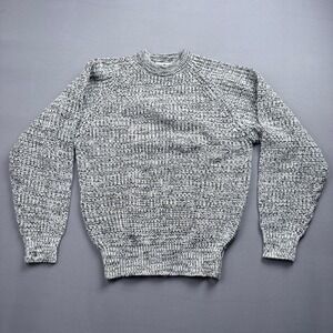 Vtg Class Act Medium Knit Sweater Crew Neck Long Sleeve Textured Gray Menswear